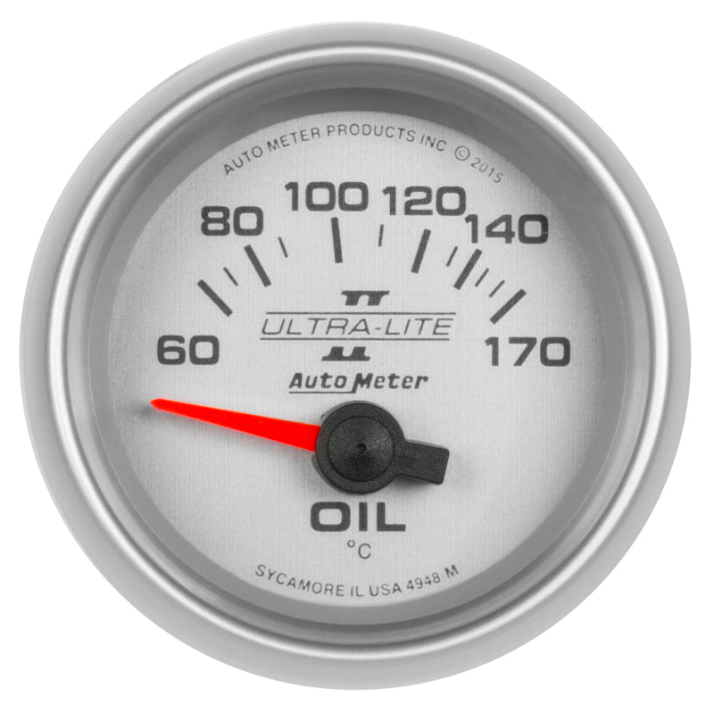 AutoMeter, Autometer Ultra-Lite II Gauge Oil Temperature 2 1/16in 60-170f Electric Universal | 4948-M